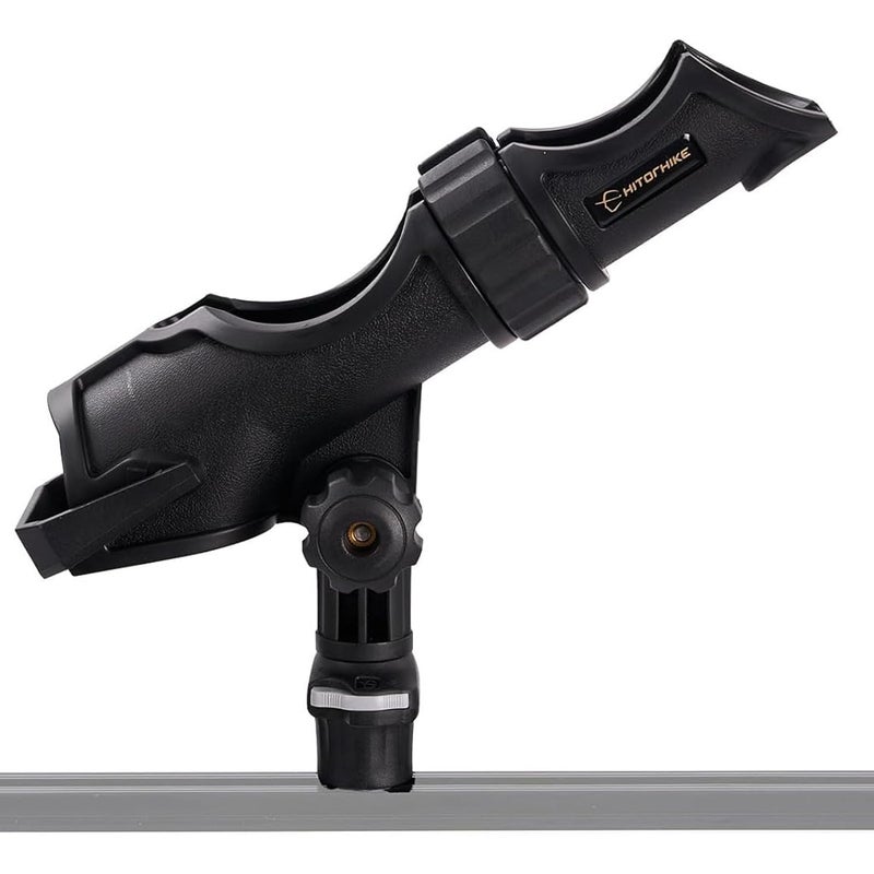 Hitorhike Fishing Rod Holder Universal Fit Kit with Mount Allows for 360-degree Adjustment Kayak Fishing Boat Rod Holder (Fishing Rold Holder x1+Mini Track Mount x1) - Image 1